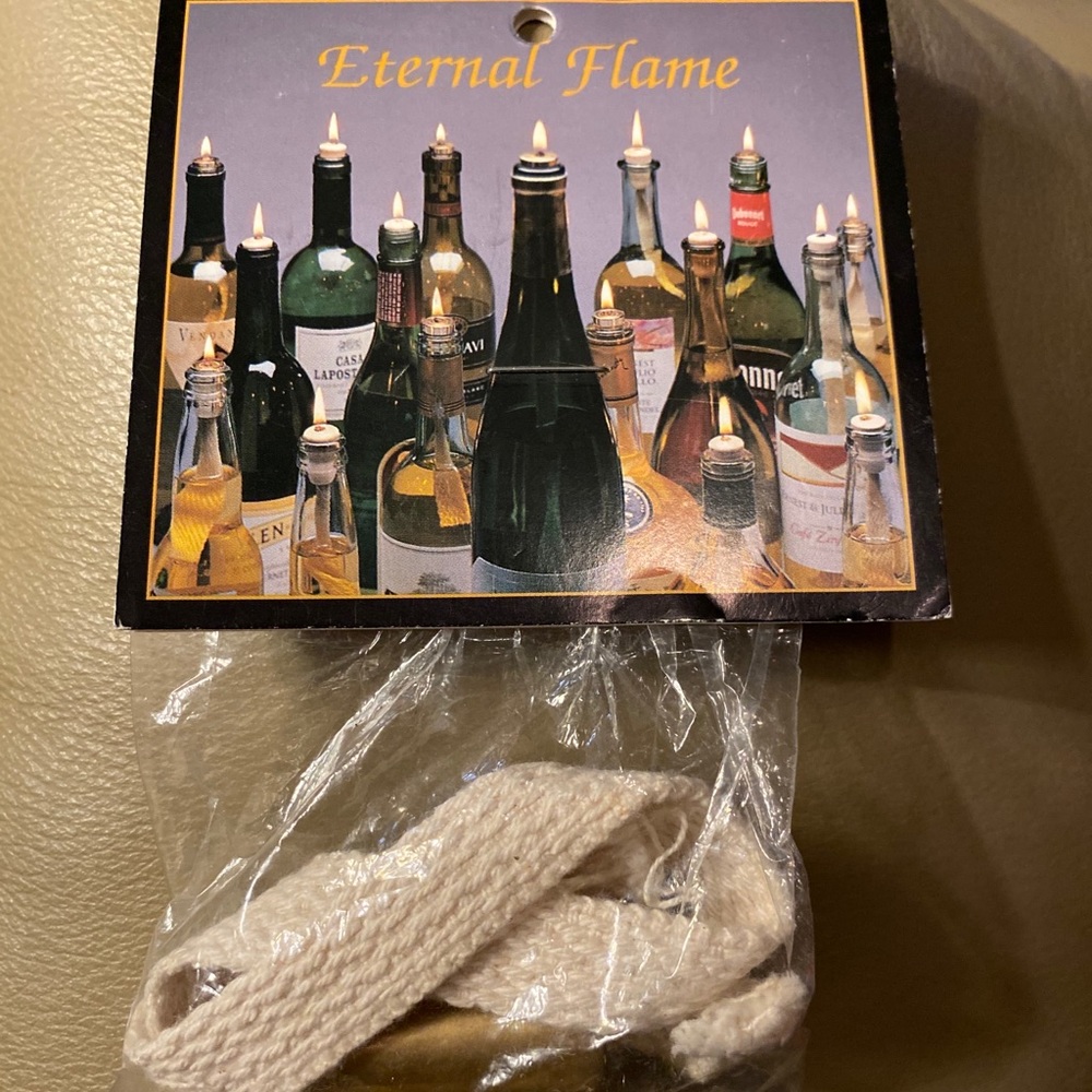 NWT Eternal Flame wick for vase/empty wine bottle